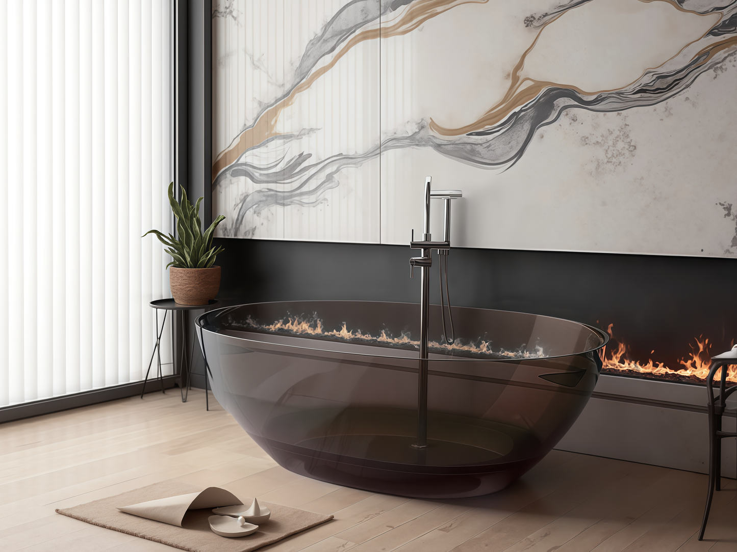 Transparent Resin Bathtub