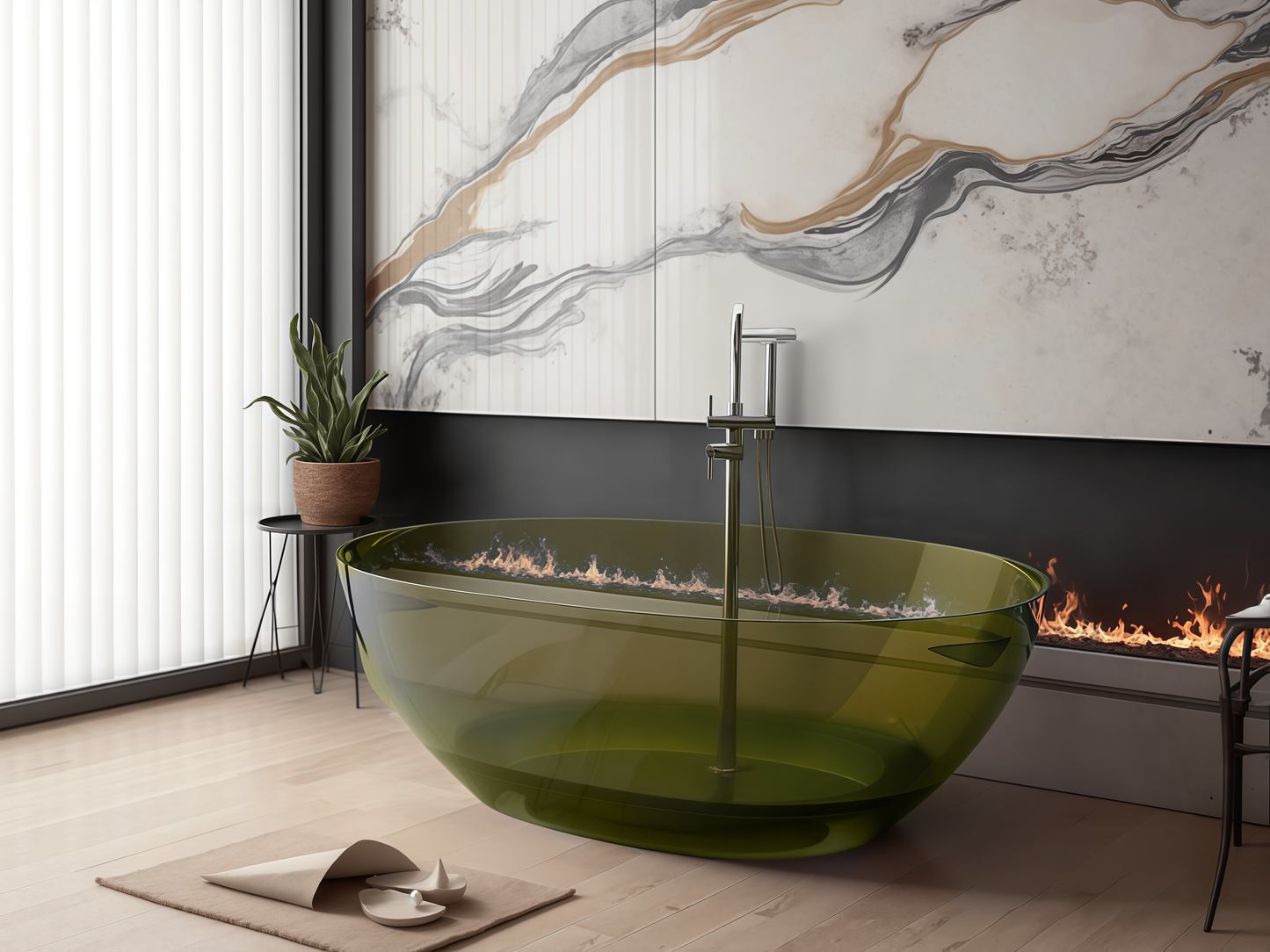 Transparent Resin Bathtub