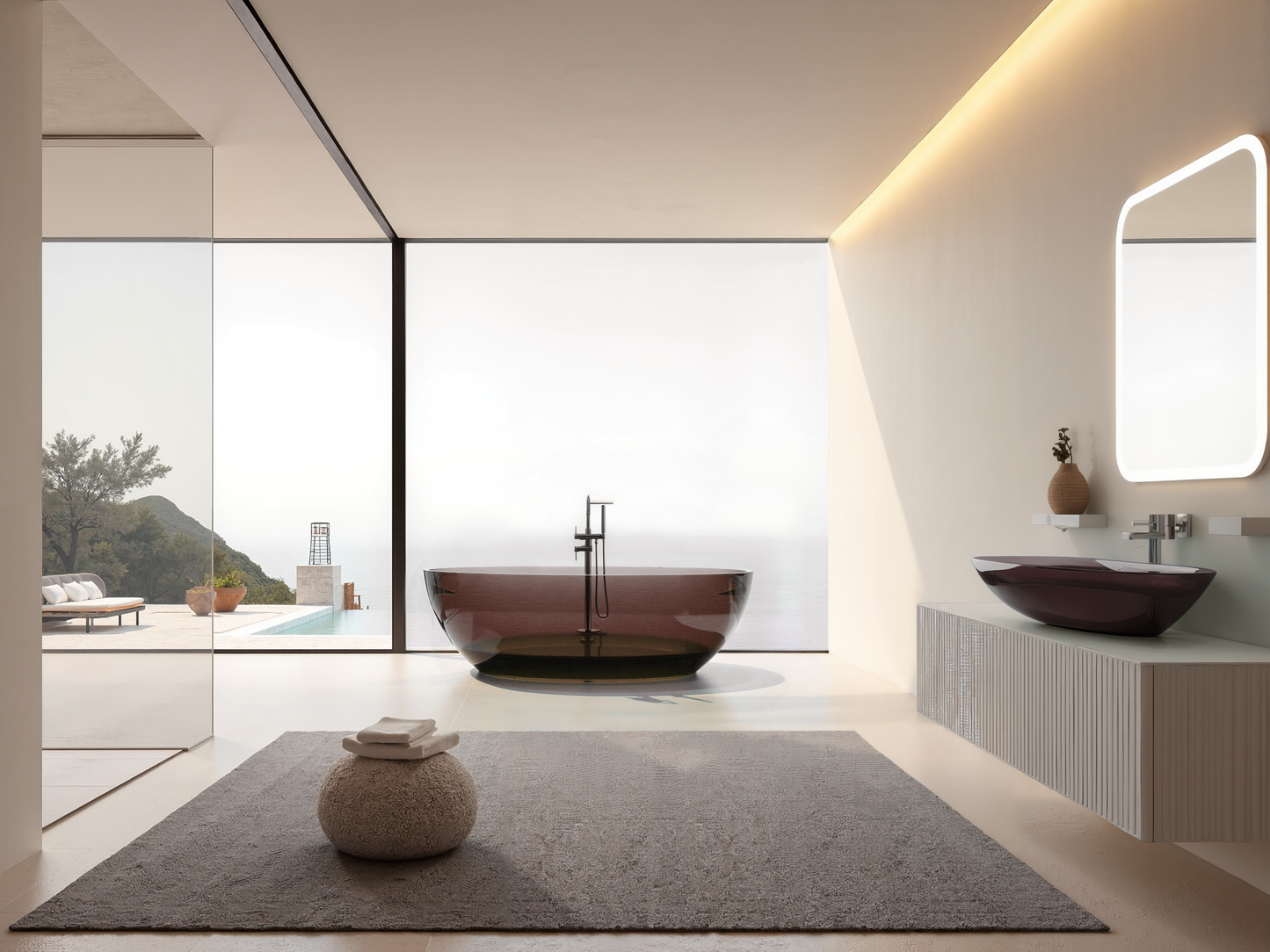 Transparent Resin Bathtub