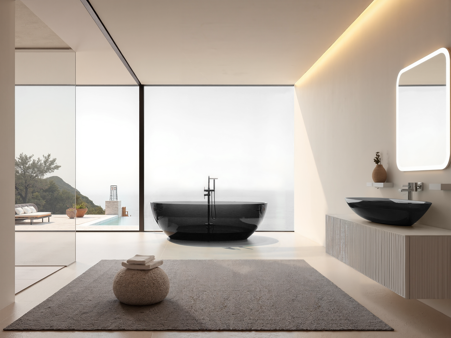 Transparent Resin Bathtub