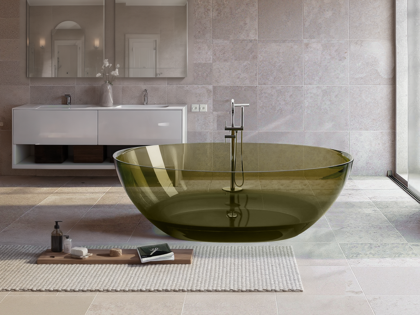 Transparent Resin Bathtub