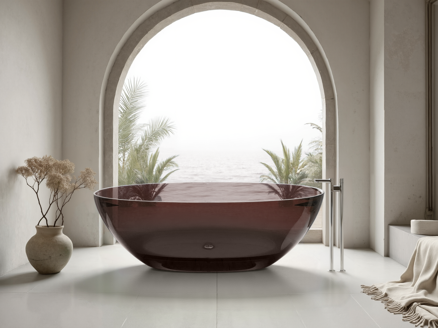 Transparent Resin Bathtub