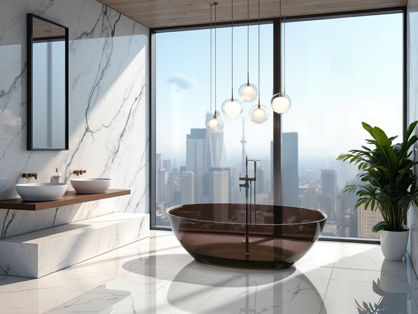 Transparent Resin Bathtub