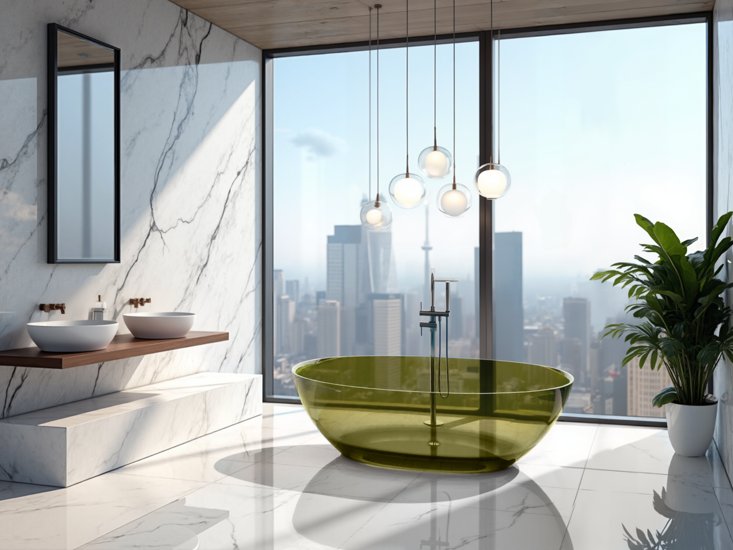 Transparent Resin Bathtub