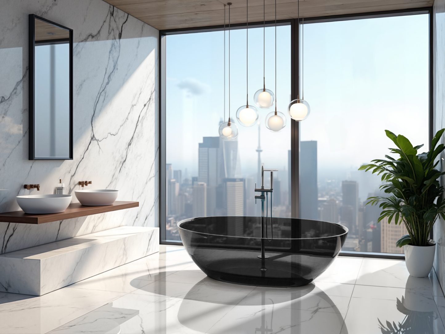 Transparent Resin Bathtub