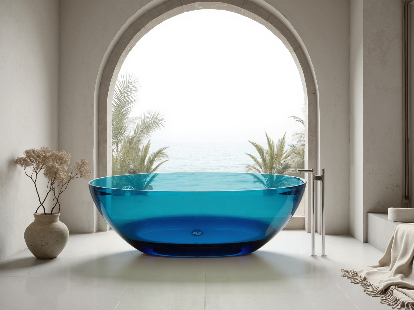 Transparent Resin Bathtub