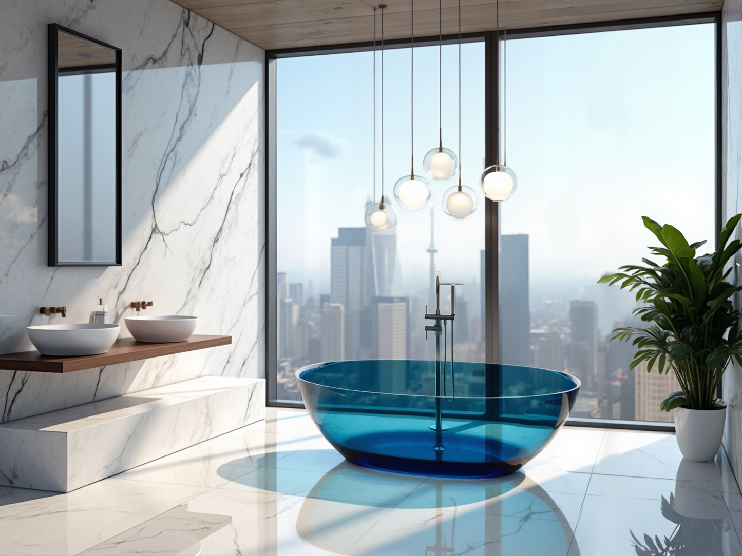 Transparent Resin Bathtub