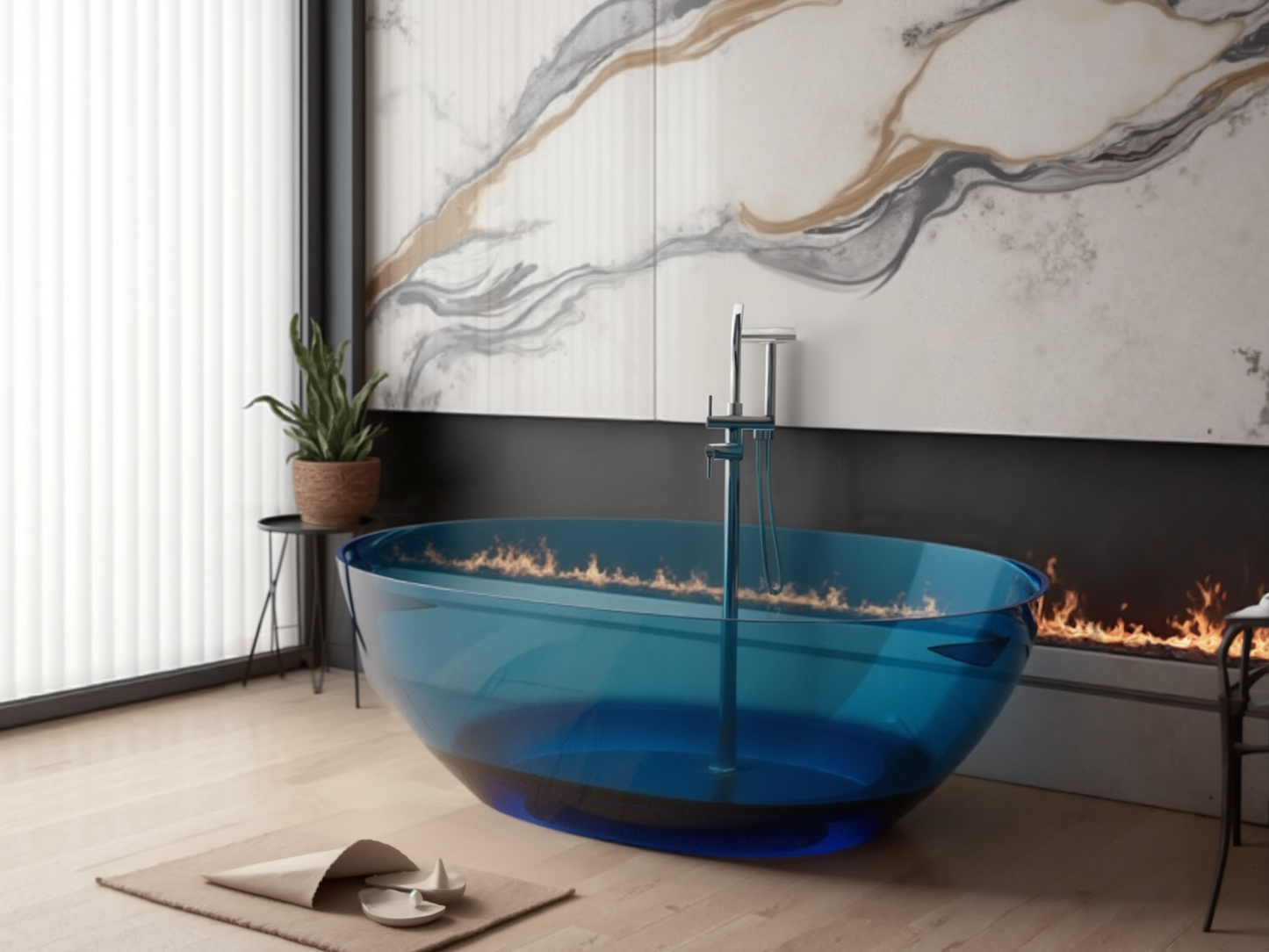 Transparent Resin Bathtub